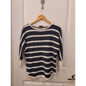 The Limited Black and White Striped Sweater